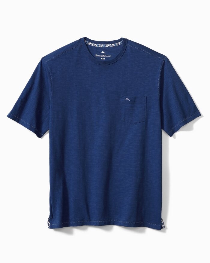 Bali Beach Crew T-Shirt, Colour: Bering Blue, Size: Medium