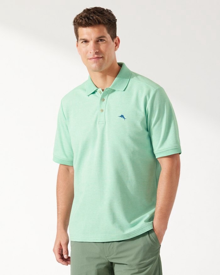 The Emfielder IslandZone® Polo, Colour: Antigua Sky Heather, Size: Medium