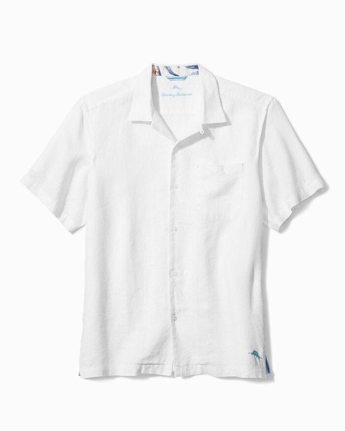 Sea Glass Camp Shirt, Size: Medium, Colour: White