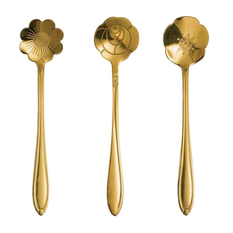 Stainless Steel Flower Shaped Spoons
