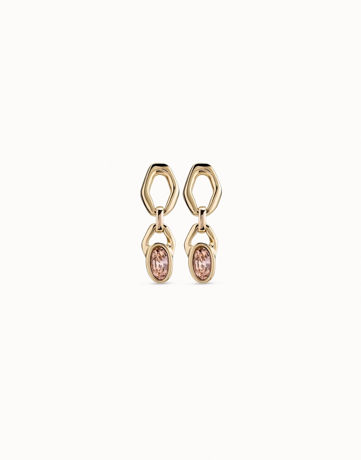 Kingdom Earrings, Colour: Gold/Pink