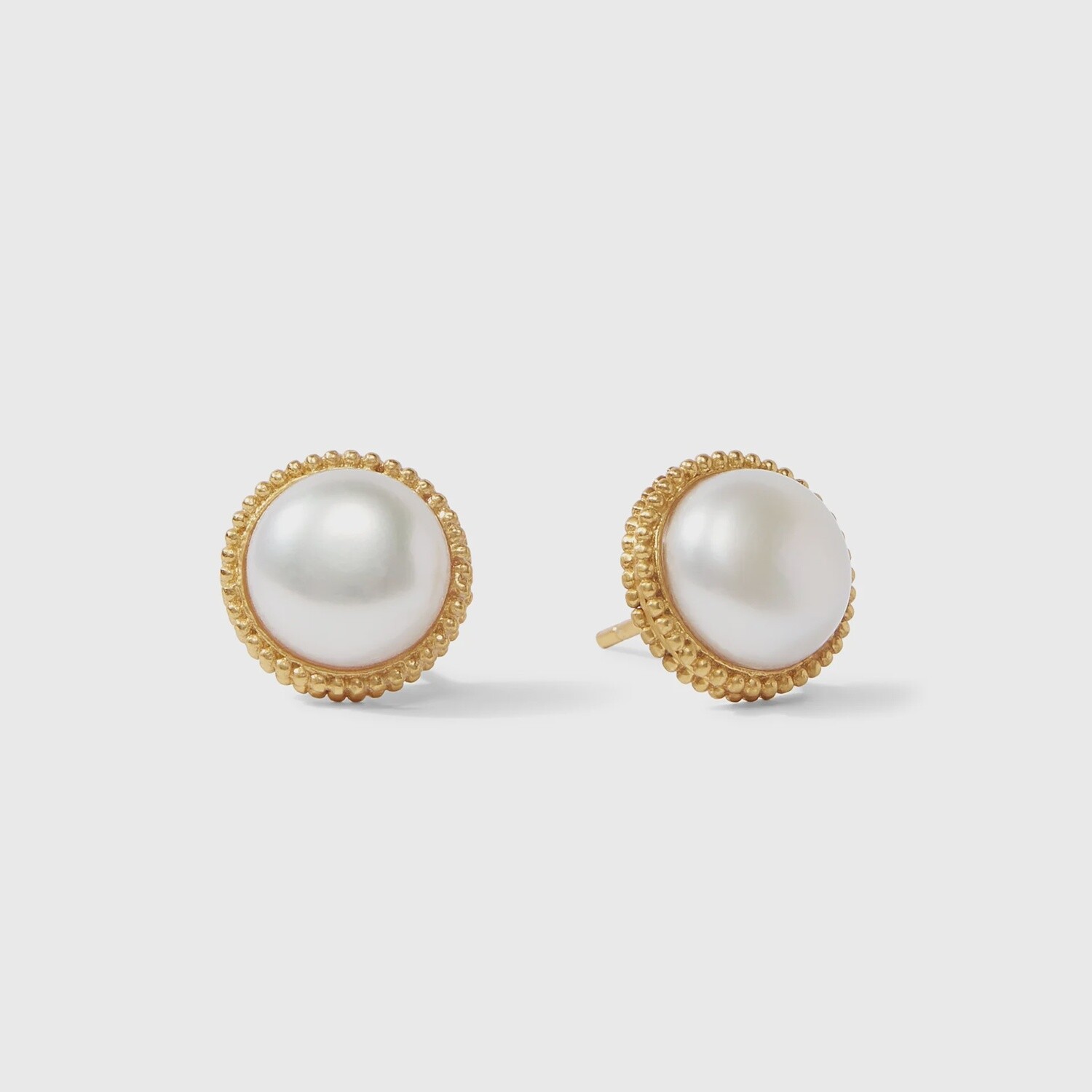 Fleur-de-Lis Pearl Stud Earrings