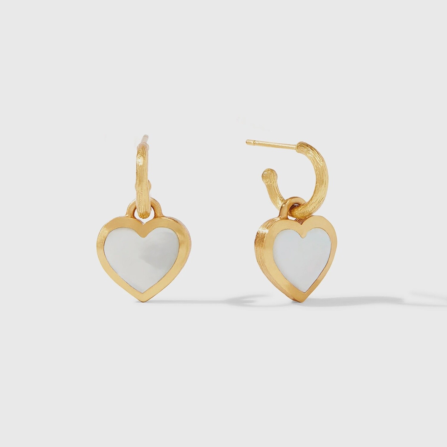 Heart Hoop and Charm Earrings