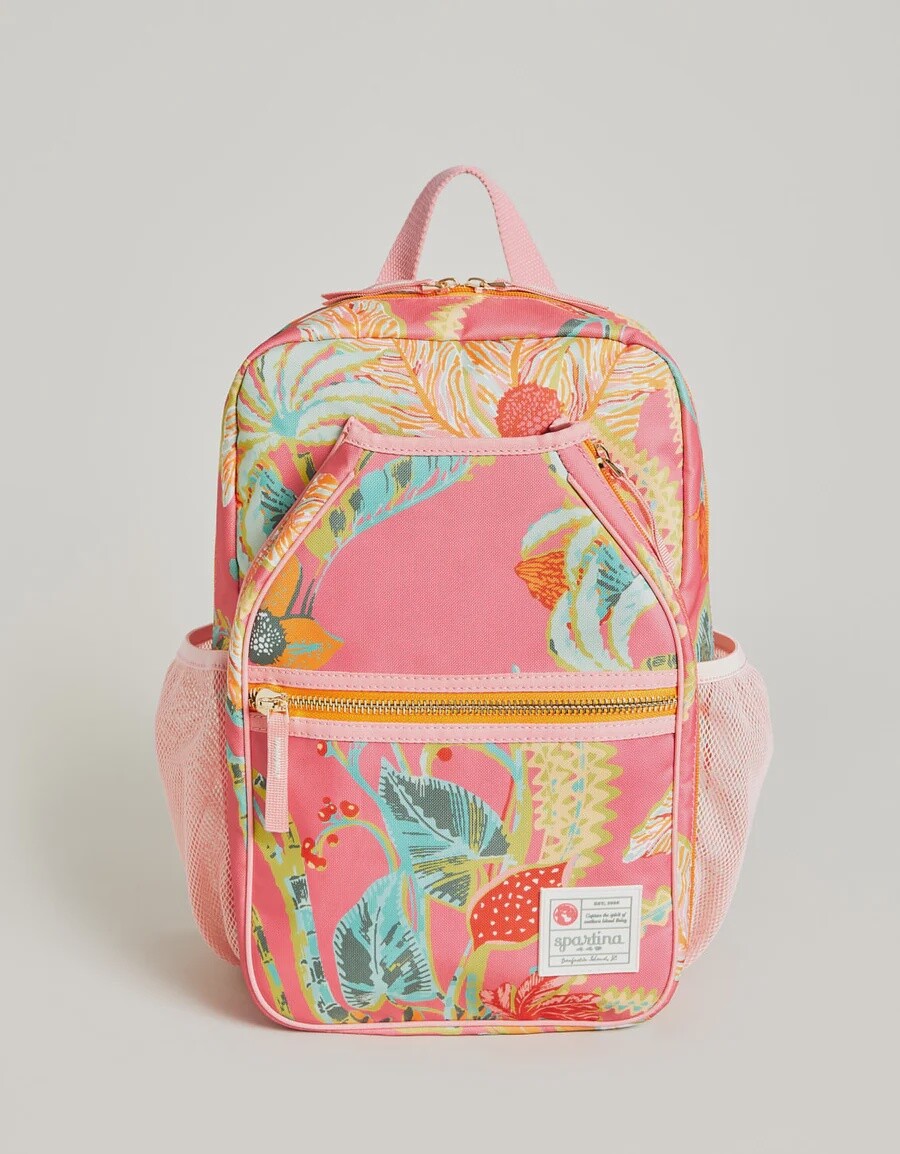 Pickleball Backpack LW Queenie Tropical Floral Pink