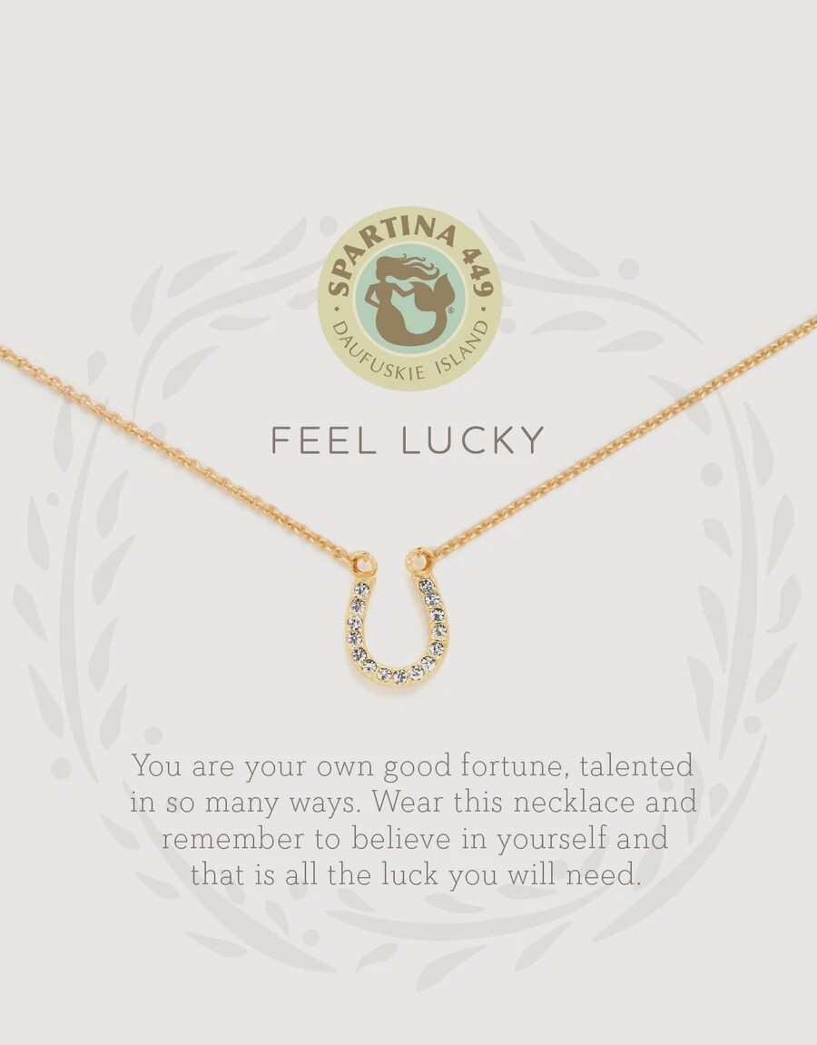 Sea La Vie Necklace Feel Lucky/Horseshoe, Colour: Gold