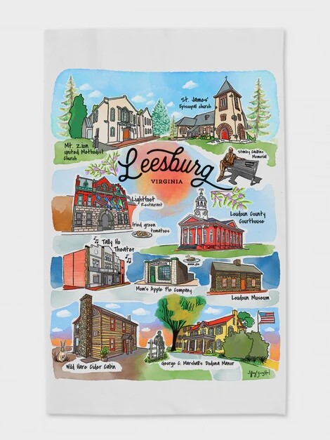 Leesburg Landmark Tea Towel