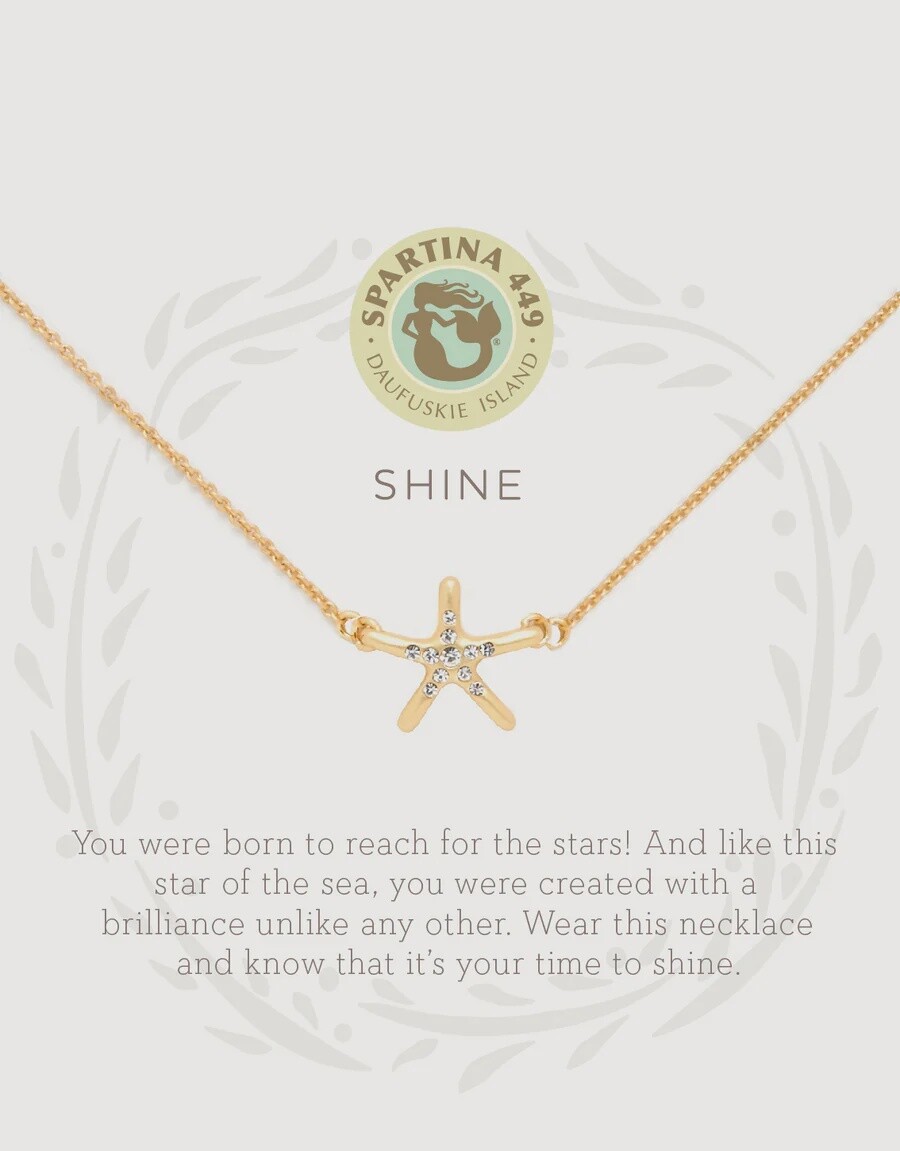Sea La Vie Necklace Shine/Starfish, Colour: Gold