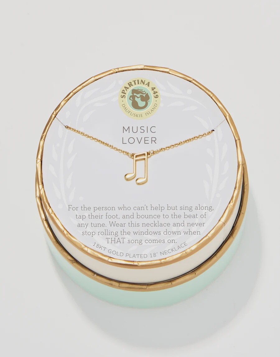 Sea La Vie Necklace Music Lover/Note, Colour: Gold