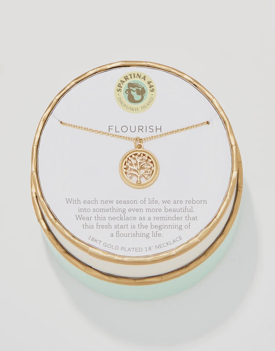 Sea La Vie Necklace Flourish/Tree of Life, Colour: Gold