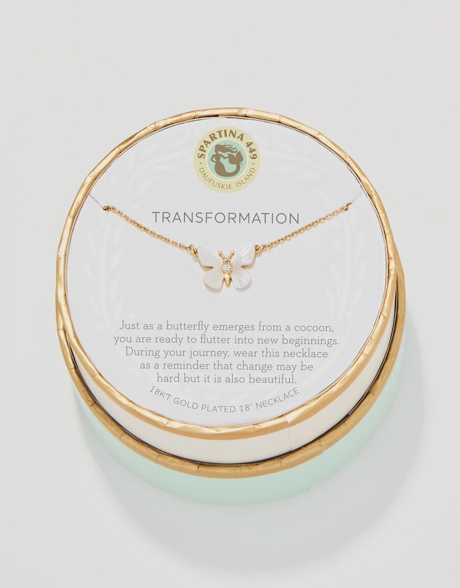 Sea La Vie Necklace Transformation/Mother-of-Pearl Monarch, Colour: Gold