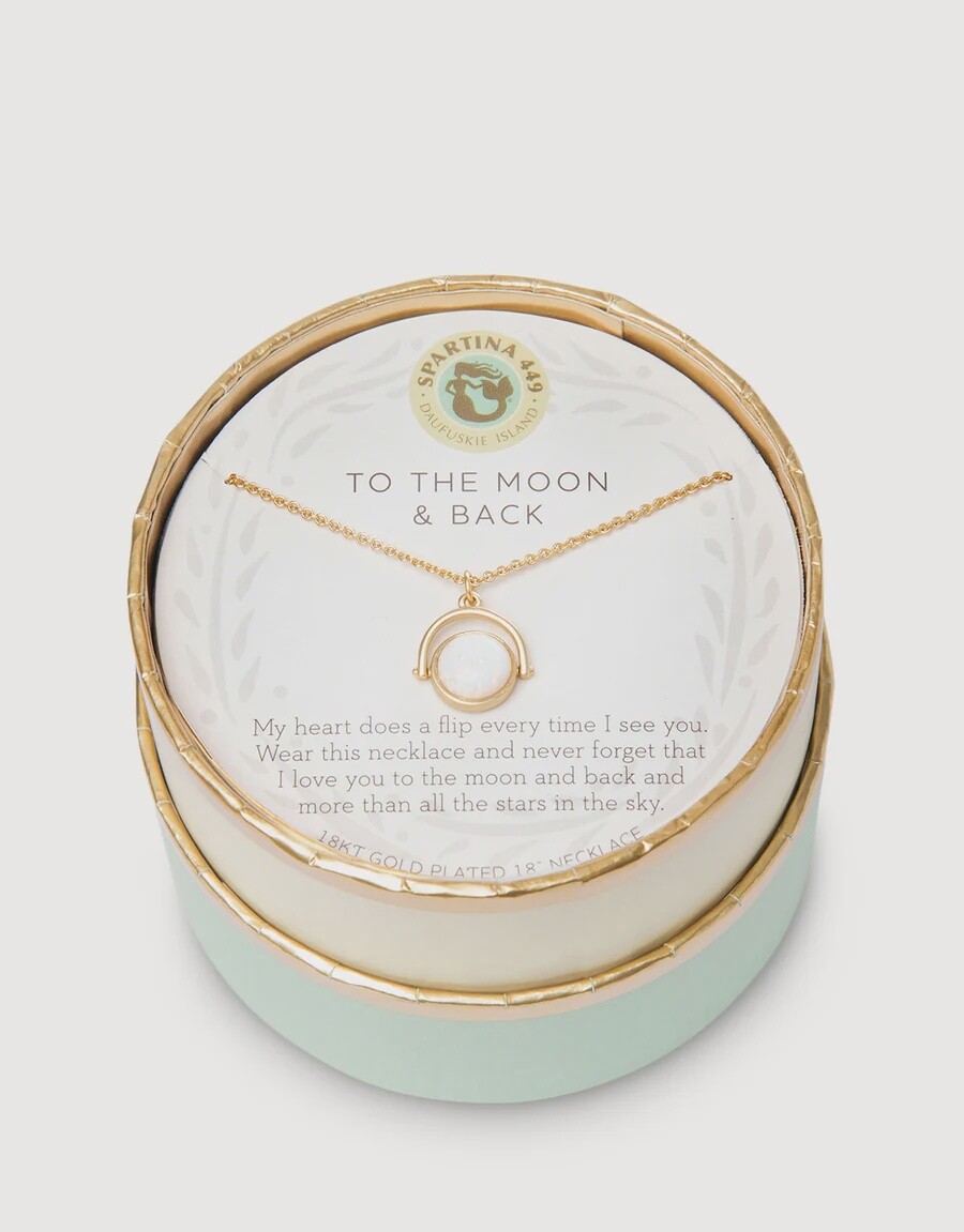 Sea La Vie Necklace To The Moon Back Reversible, Colour: Gold