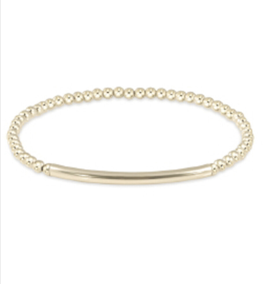 Extends - Classic Gold 3mm Bead Bracelet - Bliss Bar Smooth