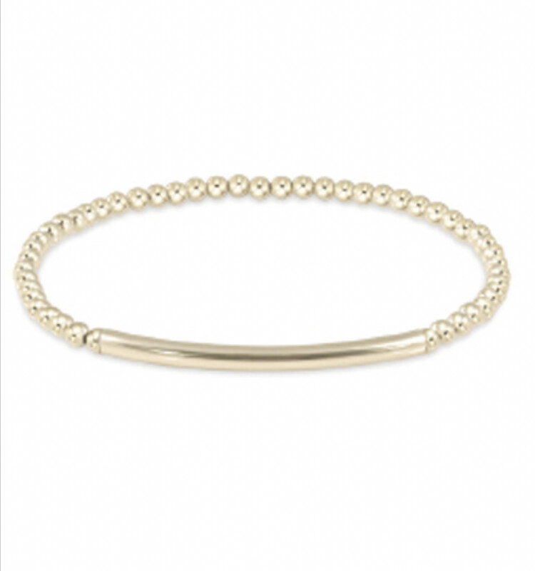 Extends - Classic Gold 3mm Bead Bracelet - Bliss Bar Smooth