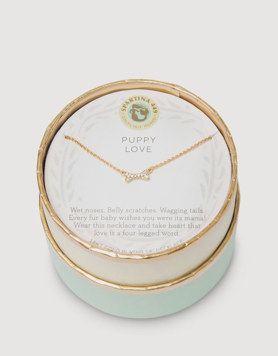 Sea La Vie Necklace Puppy Love/Bone, Colour: Gold