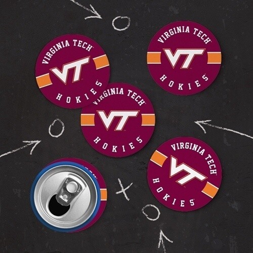 Virginia Tech School and Logo Celebration Coaster