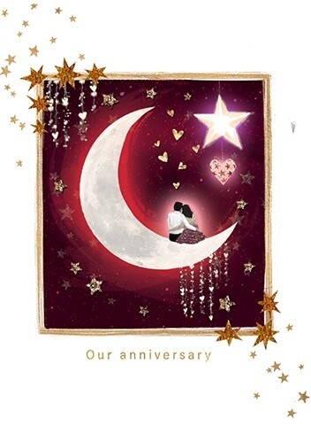 Anniversary Card-, Description: midsummer moon