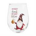 Christmas Drinking Wine Glasses, Description: Gnome
