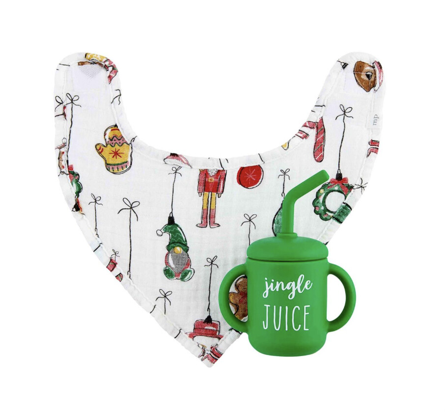 Christmas Cup &amp; Bib Set, Colour: Green