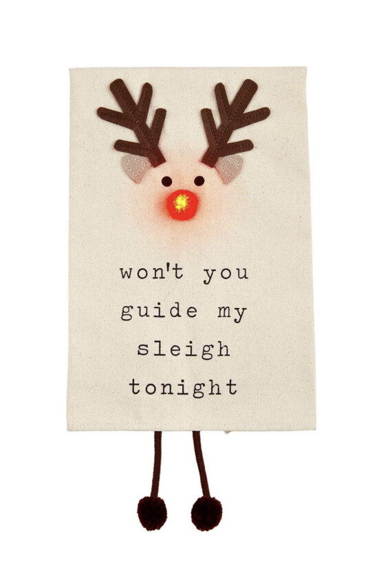 Christmas Light-Up Dangle Leg Towel, Description: Deer