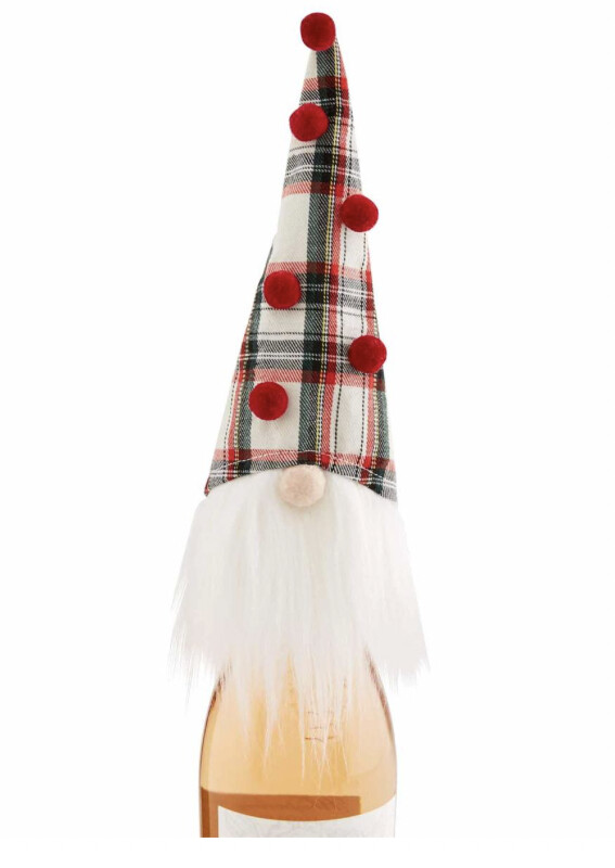 Gnome Wine Bottle Cover, Colour: White