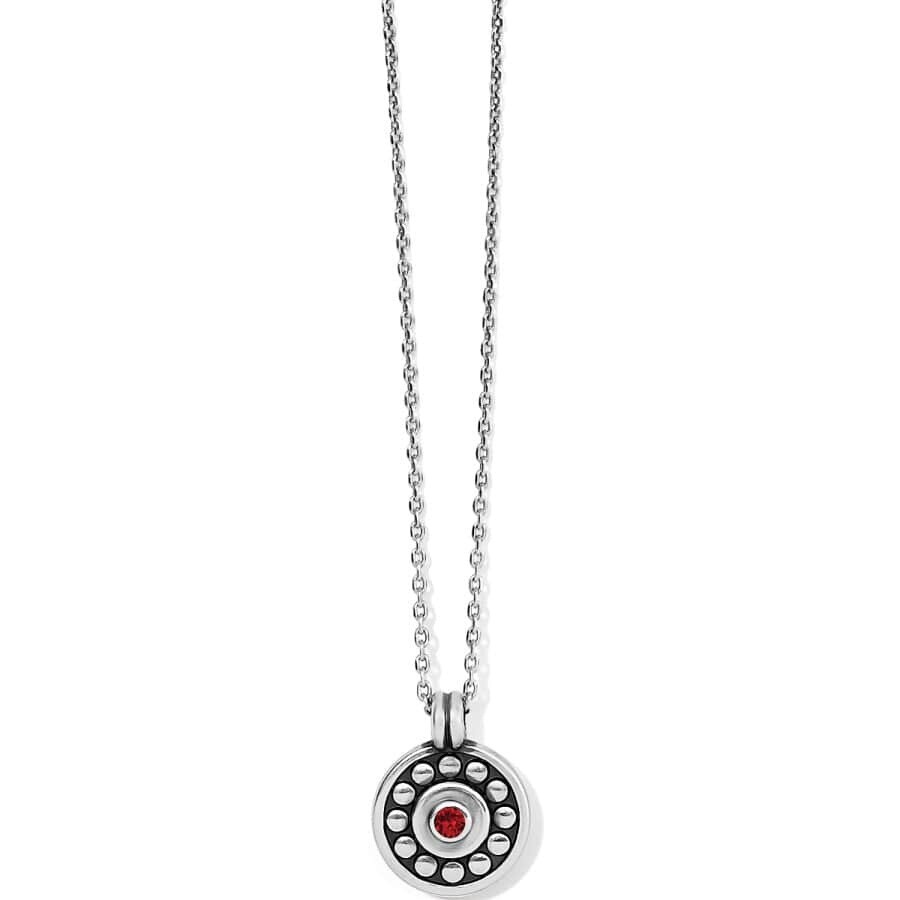 Pebble Dot Medali Petite Reversible Necklace, Colour: January Siam