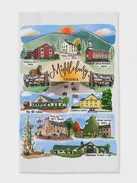 Middleburg Landmark Tea Towel