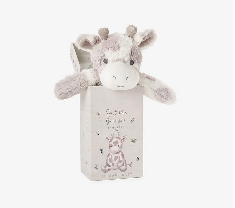 Giraffe Snuggler Plush Security Blanket with Gift Box