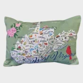 West Virginia - 14&quot; Lumbar Pillow