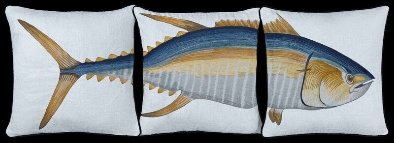 Tuna 3 Piece Embroidered Pillow