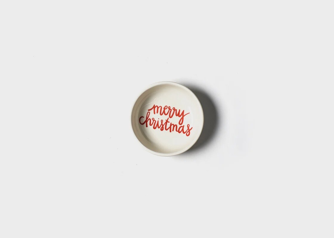 Vintage Merry Christmas Round Dipping Bowl