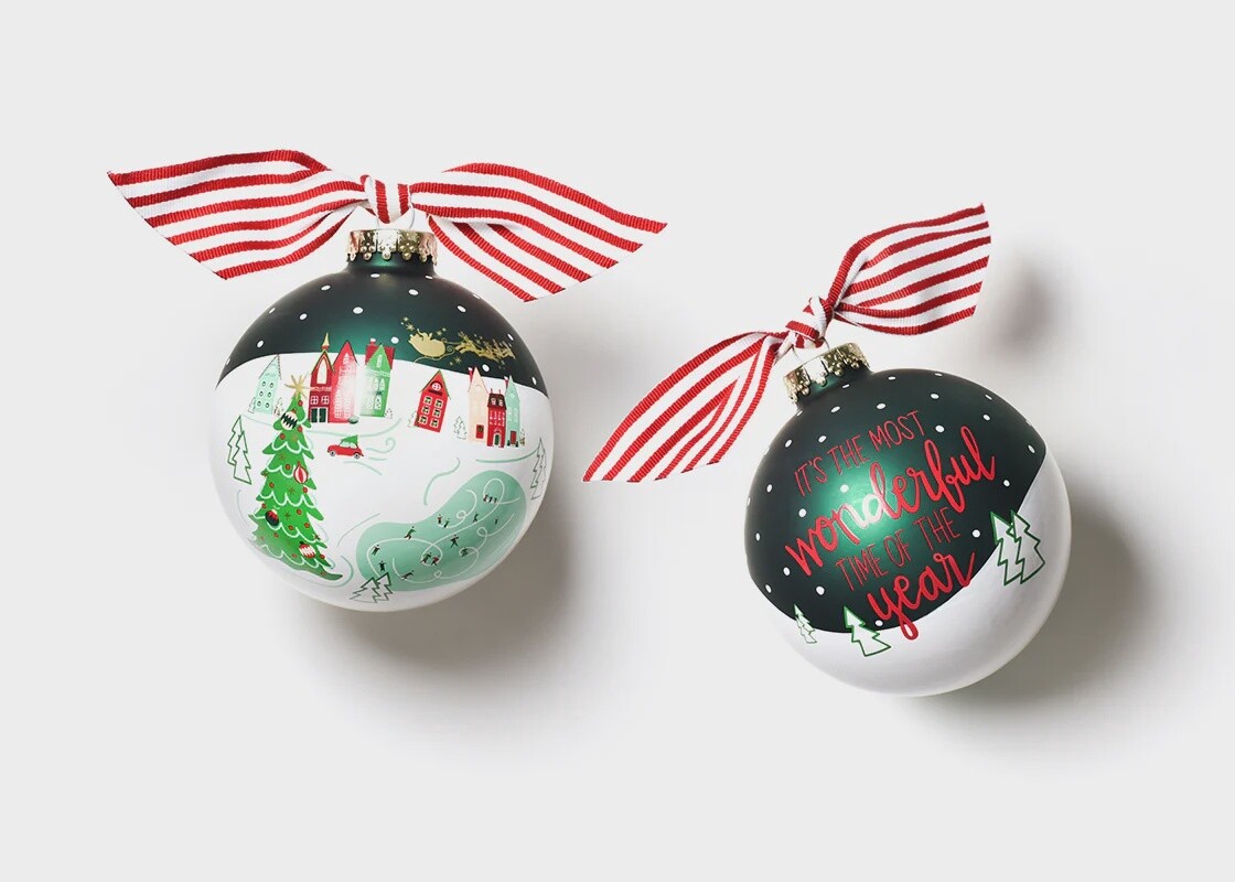 Town Square Glass Ornament