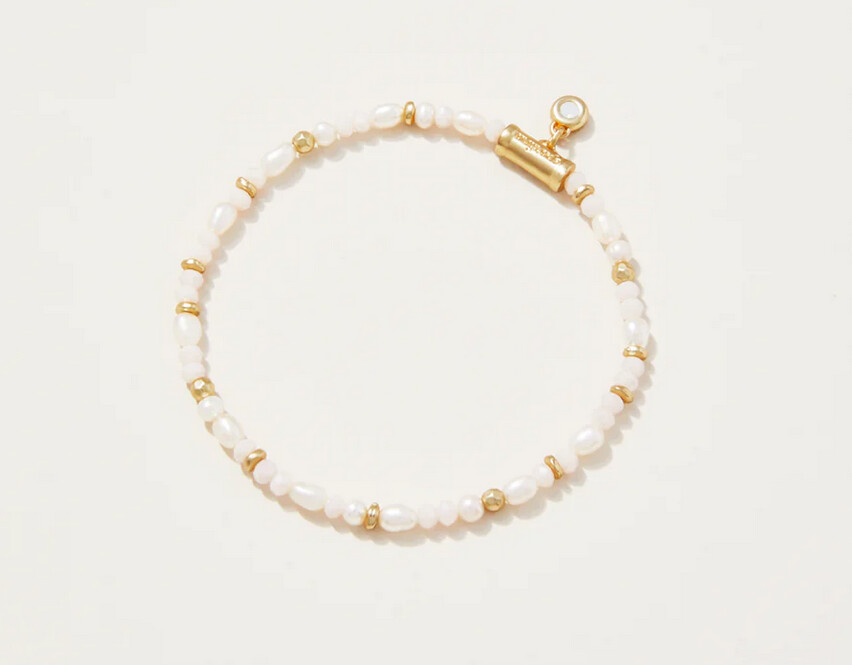 Stretch Bracelet Gold/Pearl