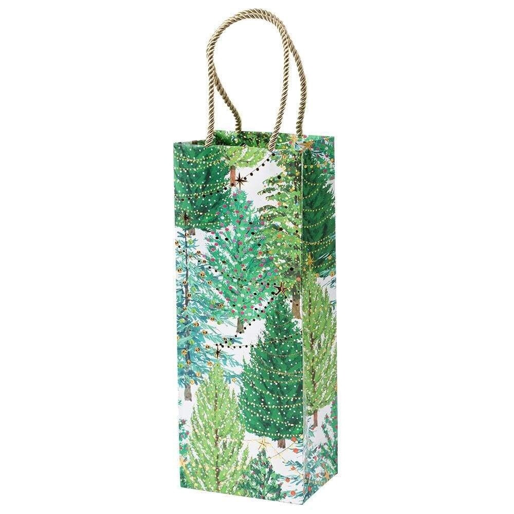 Christmas Trees with Lights Wine &amp; Bottle Gift Bag