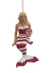 Peppermint Mermaid Ornament