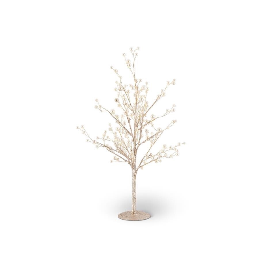 Gold Glittered Twig Tree w/Pearl