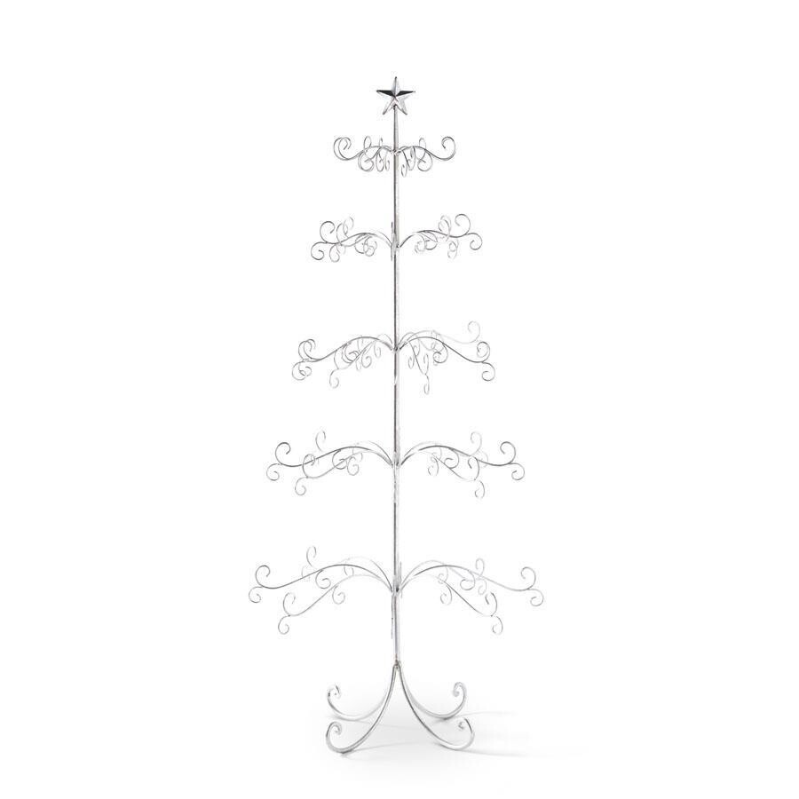 41.5 Inch Silver Metal Scroll Christmas Tree
