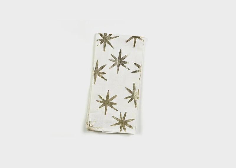 Gold Stars Large Hand Towel
