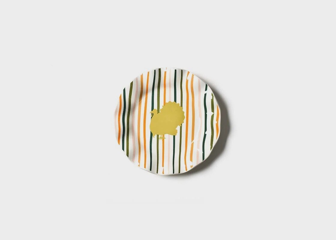 Turkey Stripes Ruffle Plate