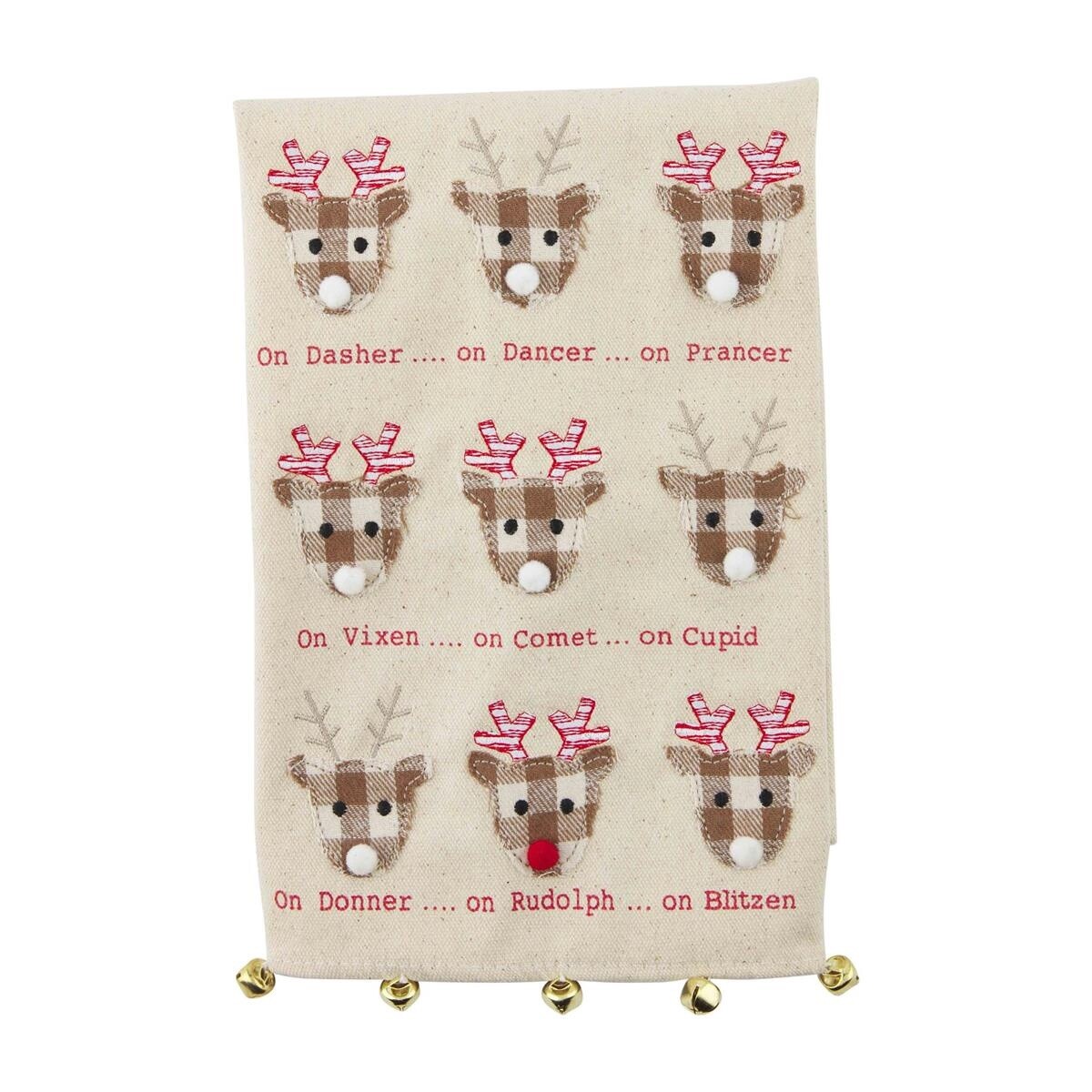 Reindeer Applique Towels, Description: Dasher