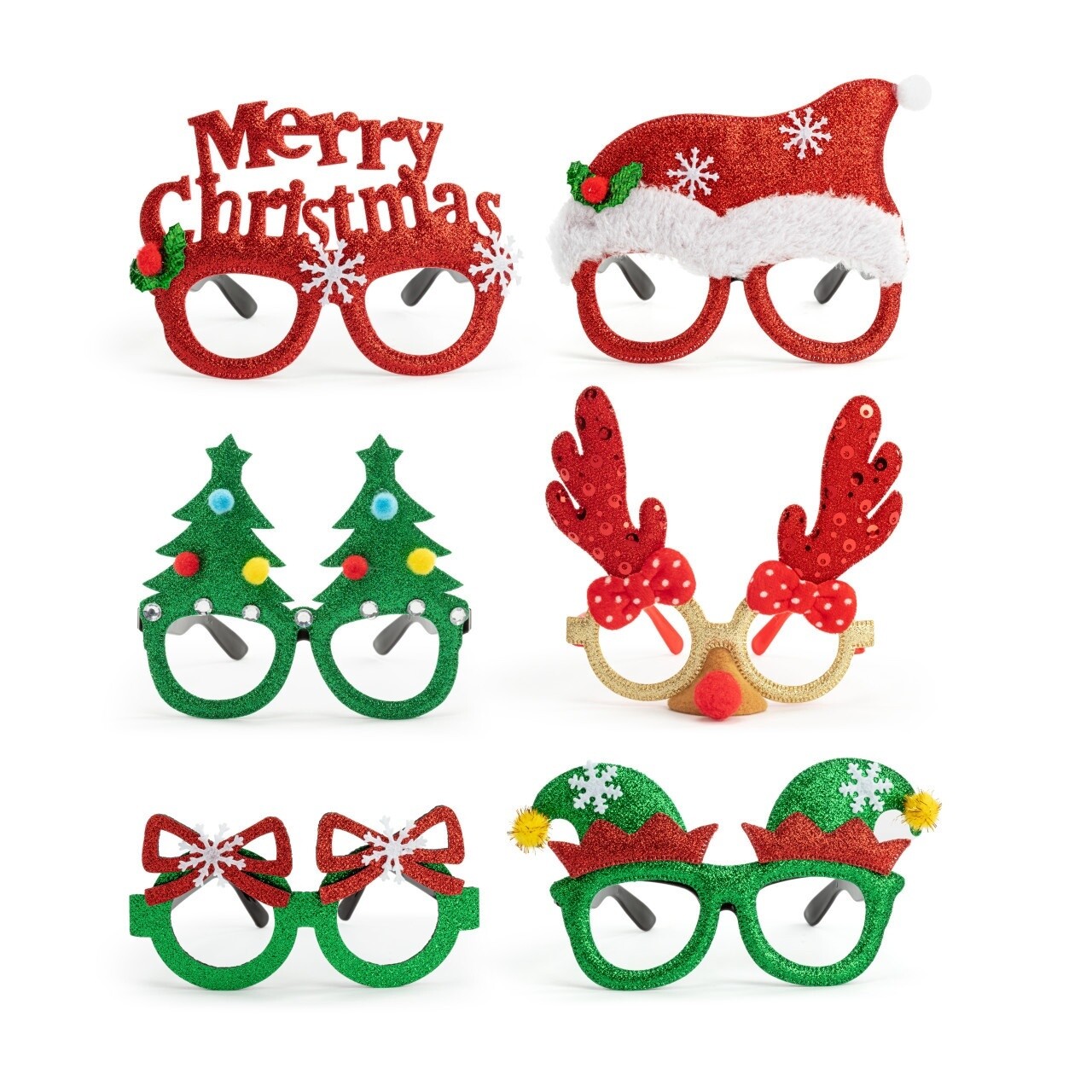 Assorted Merry Christmas Holiday Eye Glasses