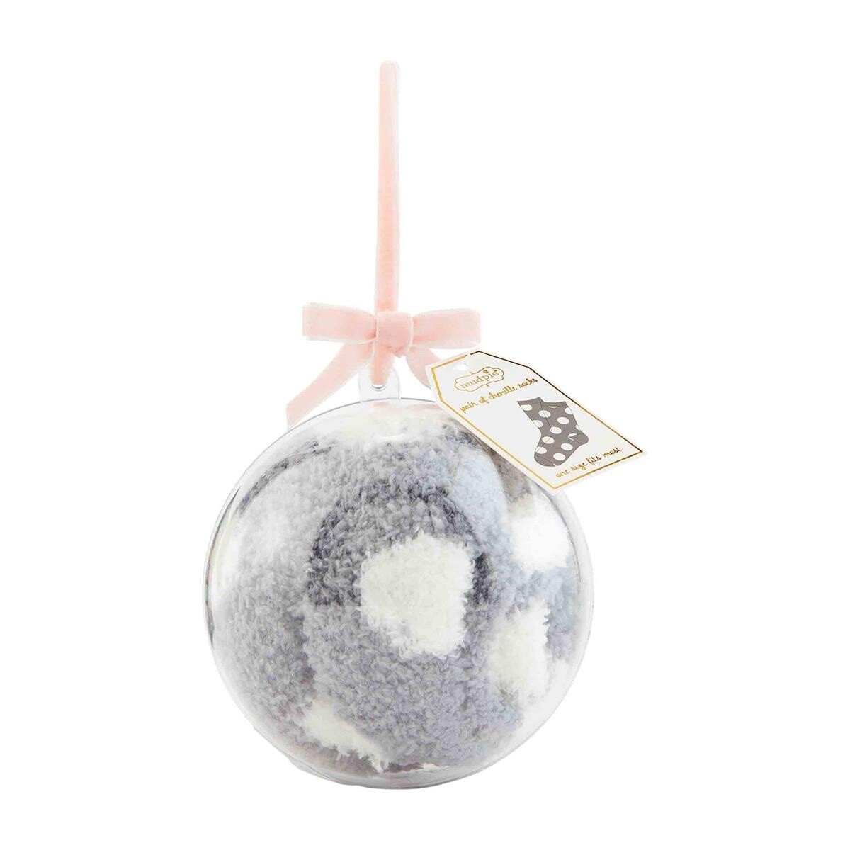 Holiday Ornament Socks, Colour: Grey