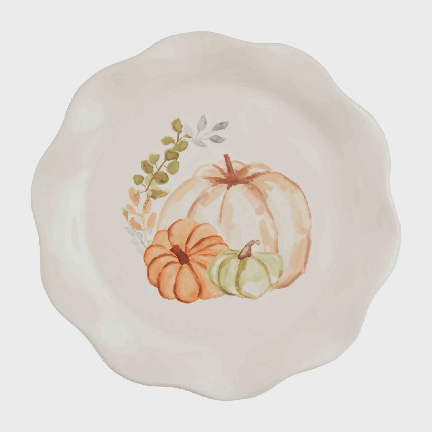 Gather Salad Plate, Description: 3 Pumpkins