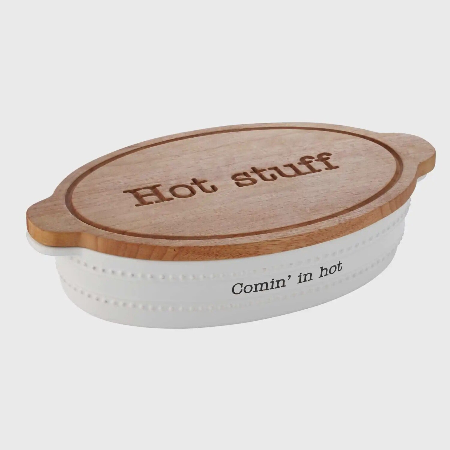 Hot Stuff Ceramic Baker &amp; Trivet Set