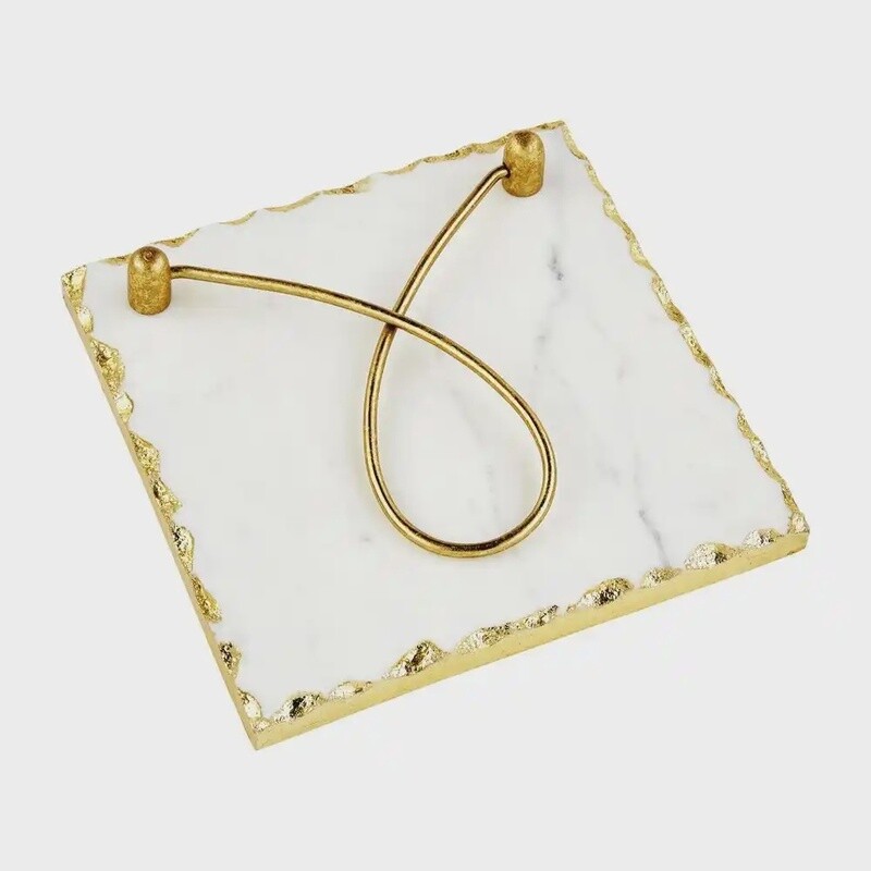Gold Foil Marble Napkin Holder