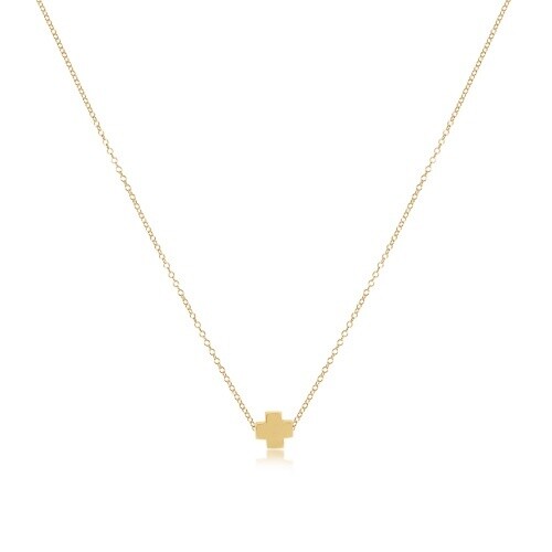 16&quot; Necklace Gold - Signature Cross Gold