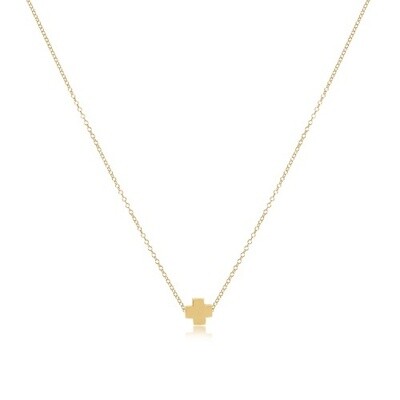 16" Necklace Gold - Signature Cross Gold