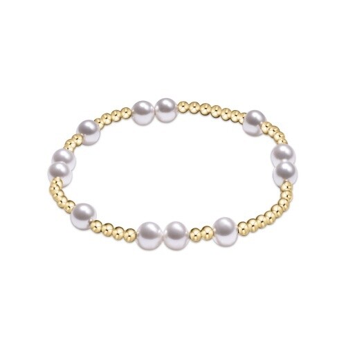 Hope Unwritten 6mm Bead Bracelet - Pearl