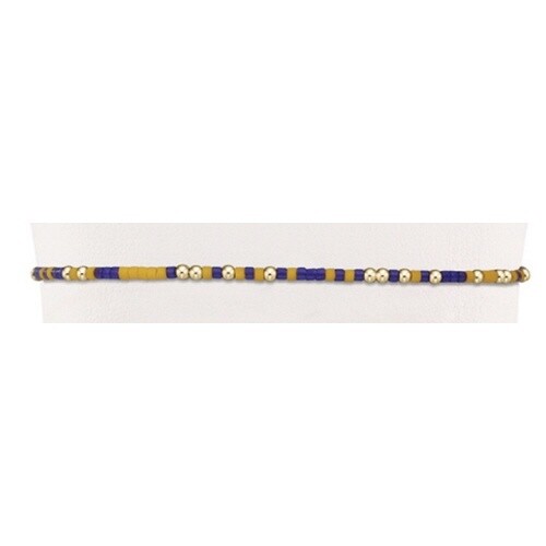 Gameday Hope Unwritten Bracelet - Deep Purple-Golden Yellow