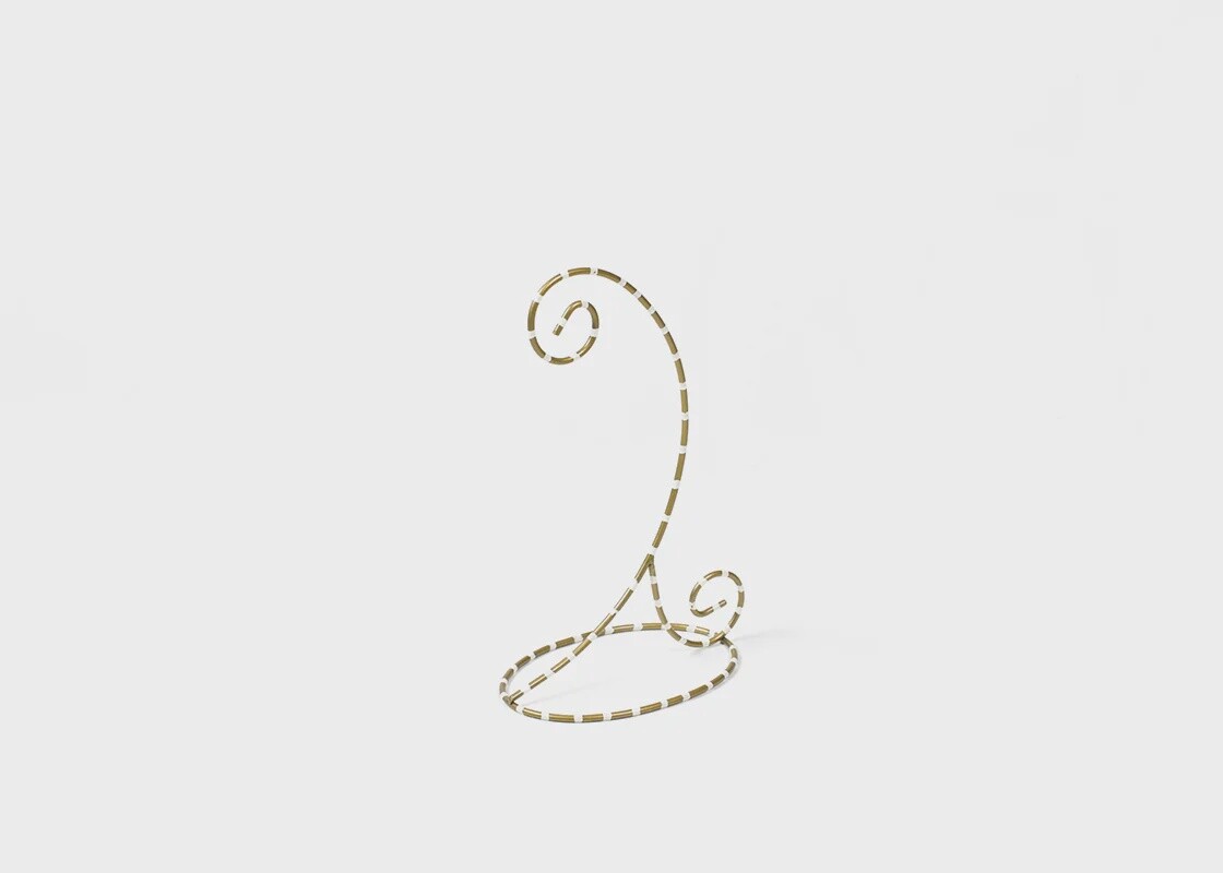 Ornament Stand Gold and White
