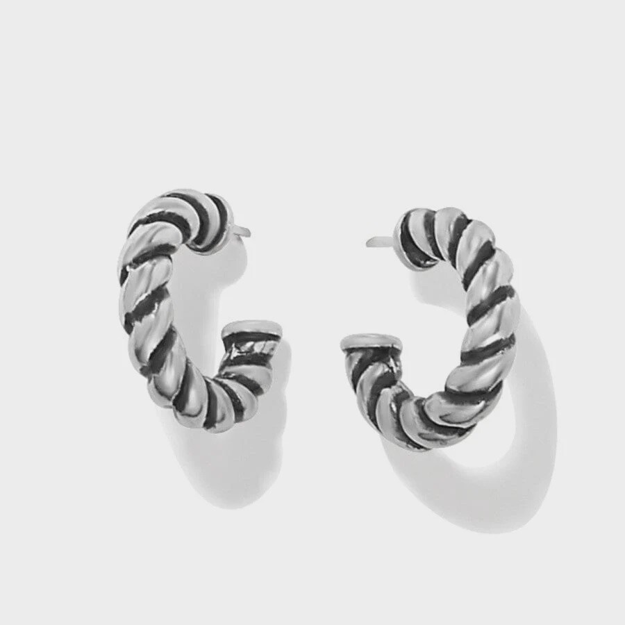 Interlok Twist Small Post Hoop Earrings